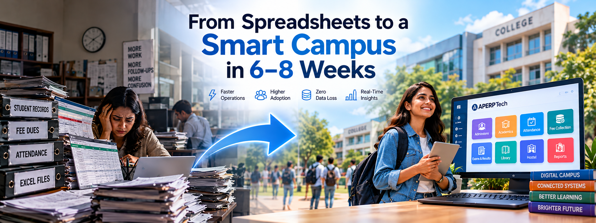 From Spreadsheets to a Smart Campus in 6–8 Weeks: The APERP Tech Implementation Plan